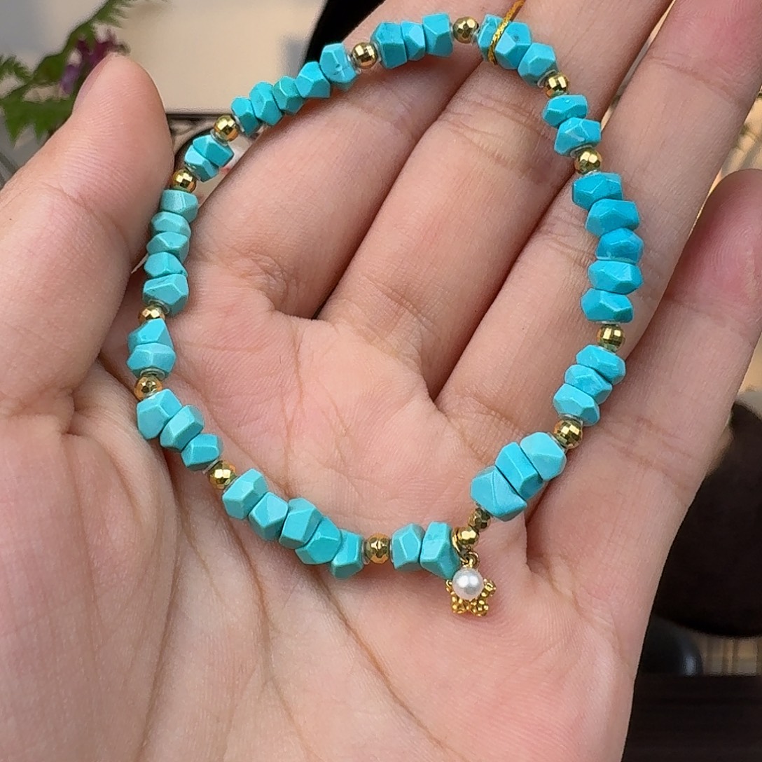 绿松石18K金镶嵌珠宝奇石