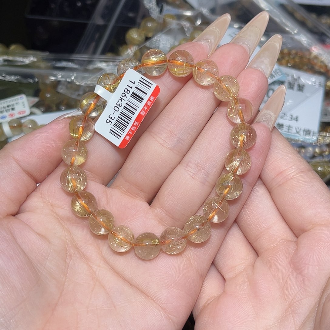 未镶嵌手串发晶若***?卡9金发晶