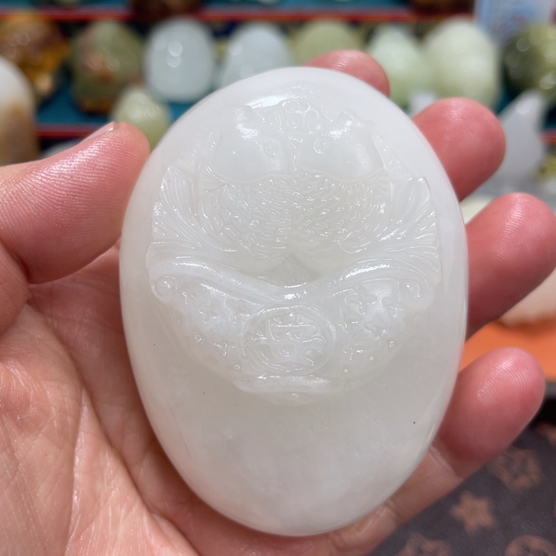 石材石材方解石手把件不退换