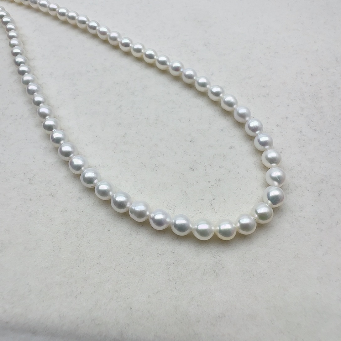 淡水珍珠银S925镶嵌颈饰6-7