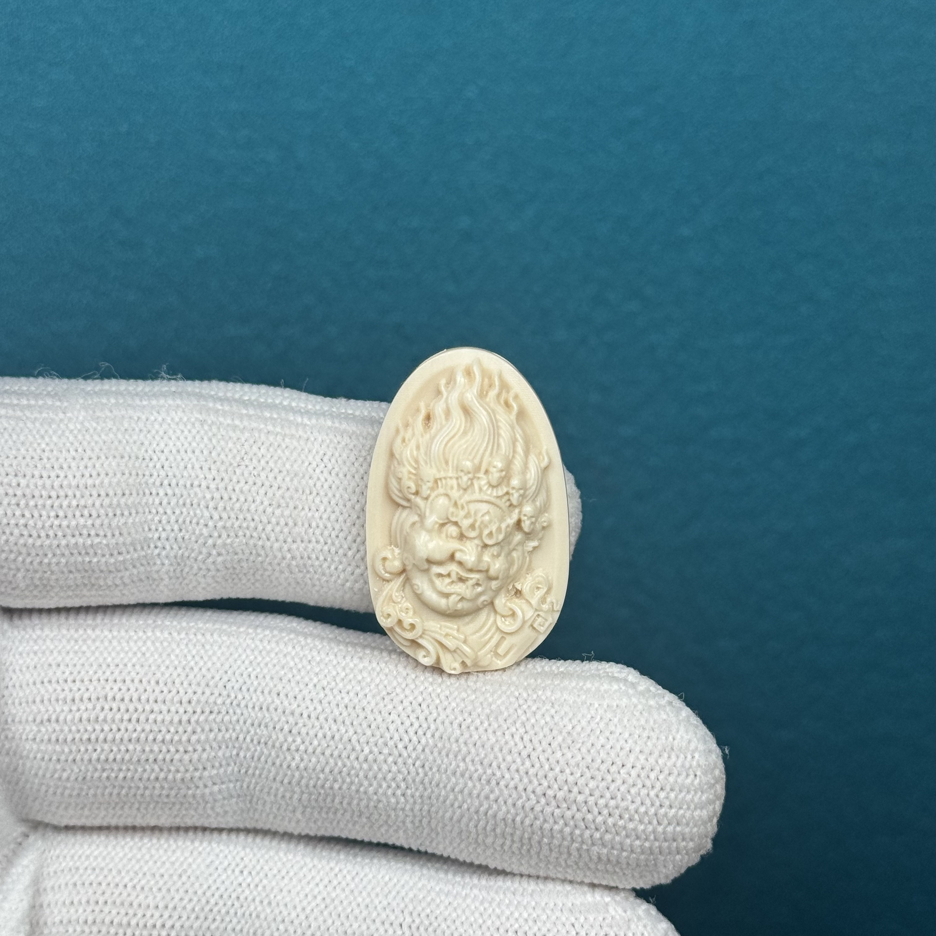 H98-40天然猛犸牙 大黑天 18*28.5*8.5mm一物一图假一罚十