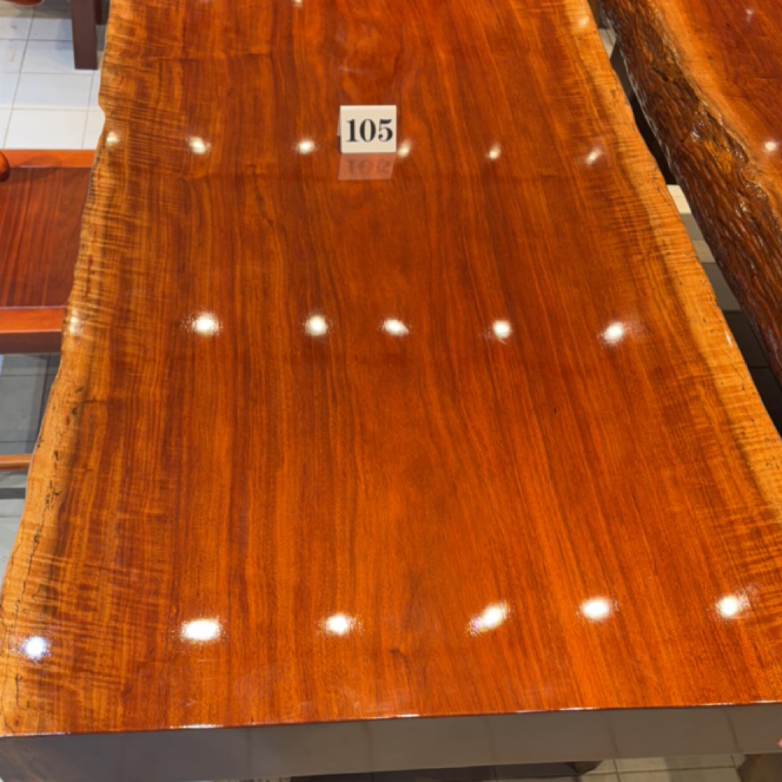 整块原木无拼接贴皮实木大板茶桌办公桌