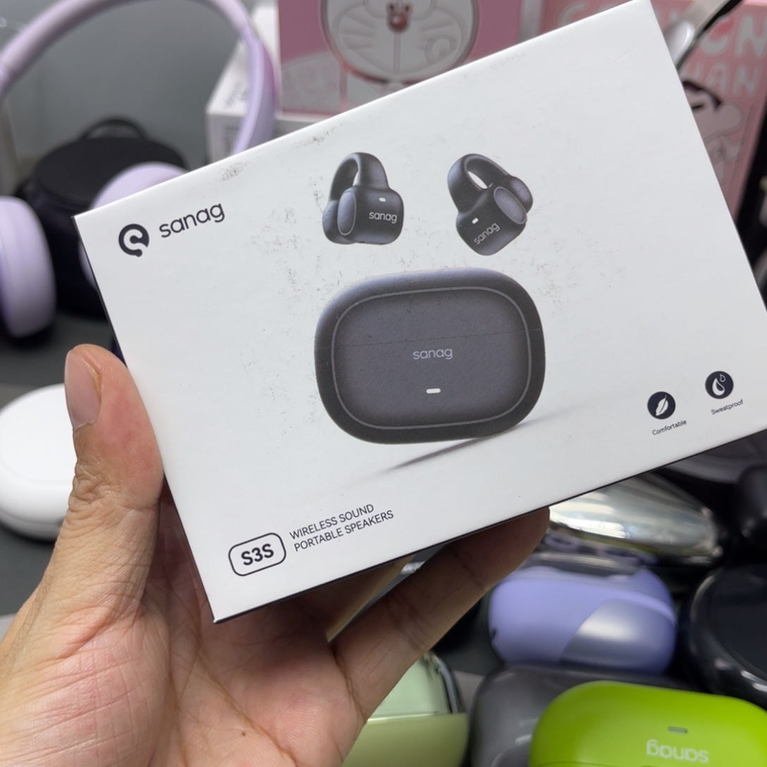 赛那S3S夹耳带盒子黑色