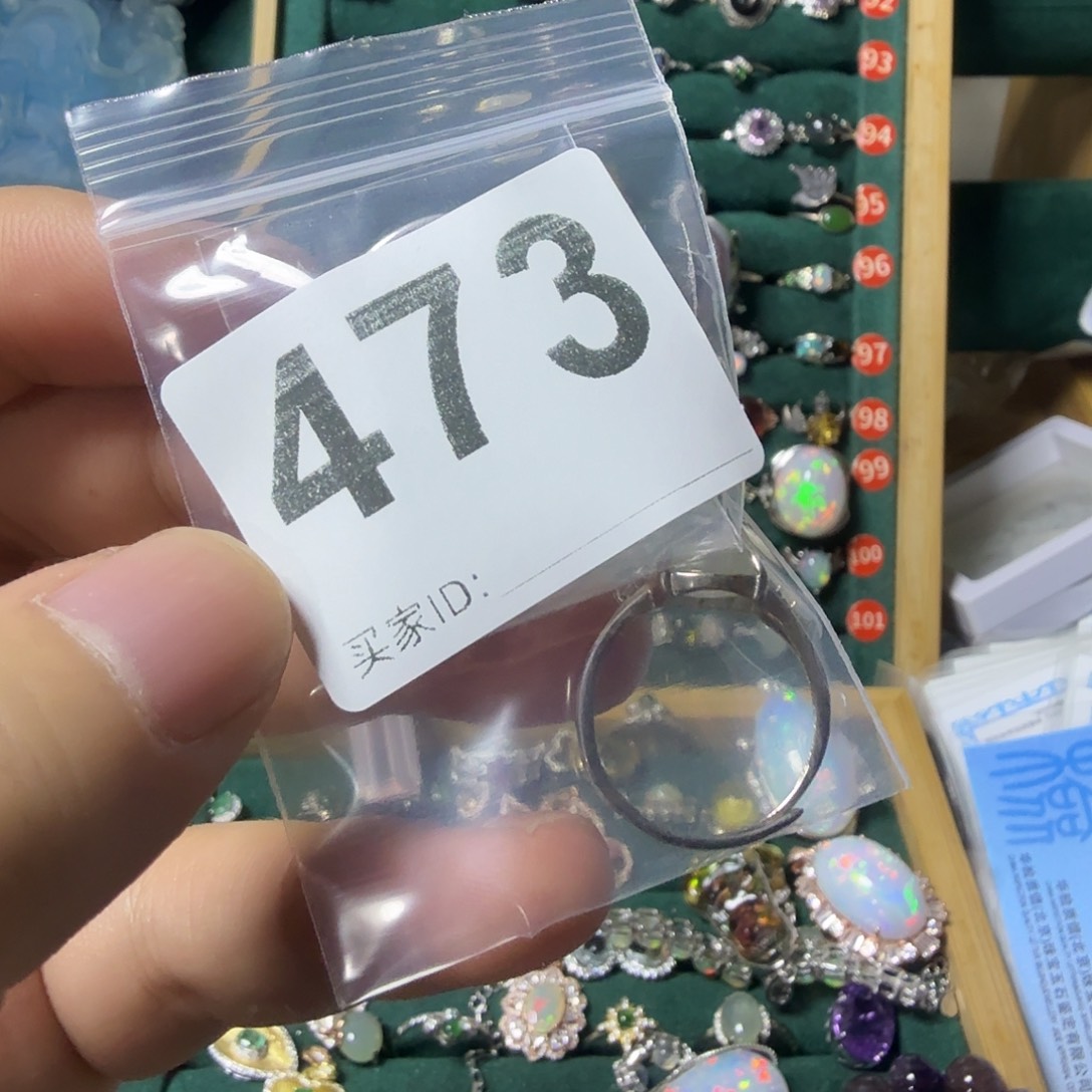 k***g翡翠银S925镶嵌戒指