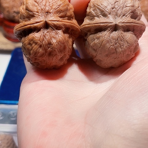 把件文玩核桃木鱼金砖带彩色差41
