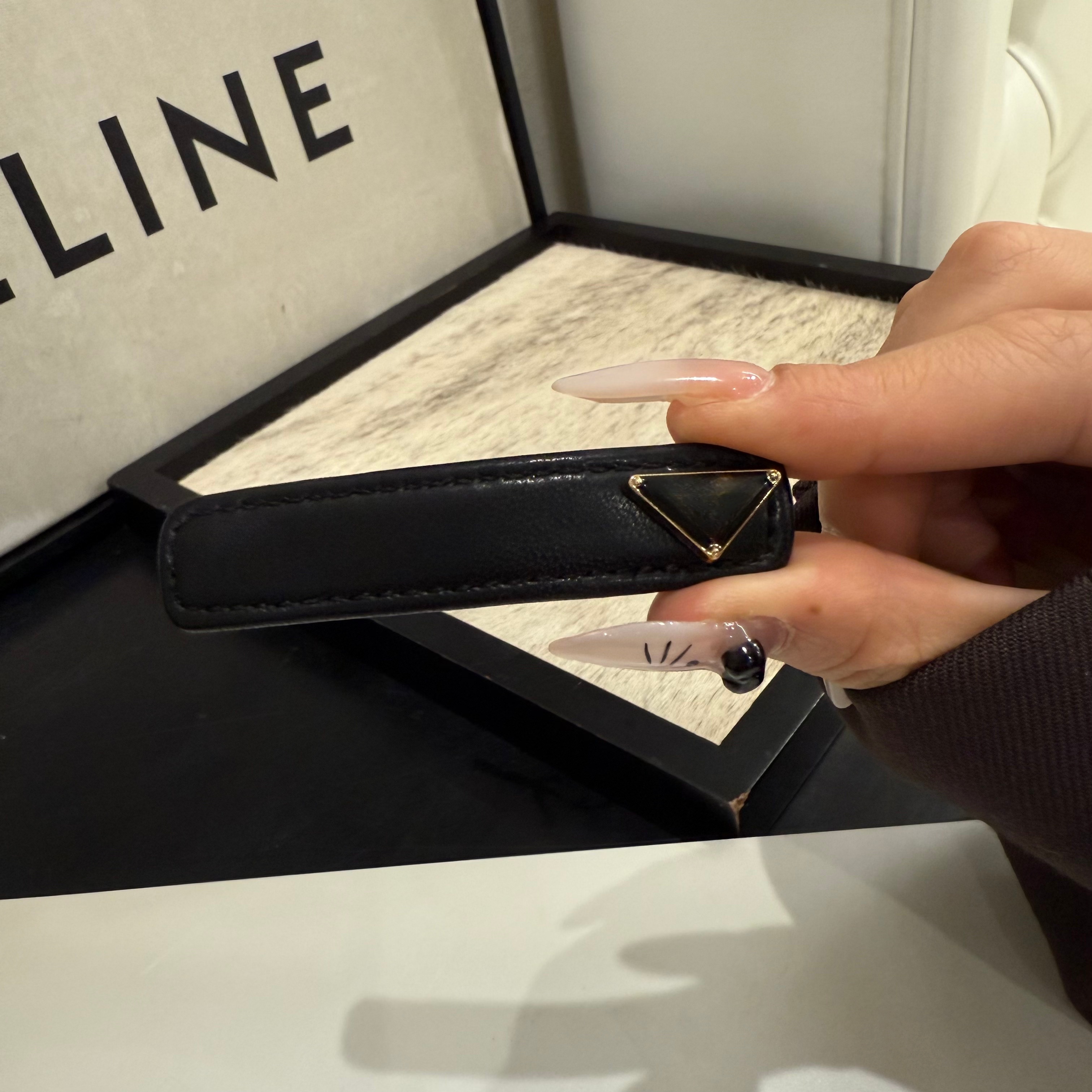 韩版高级质感黑色BB夹WM-174