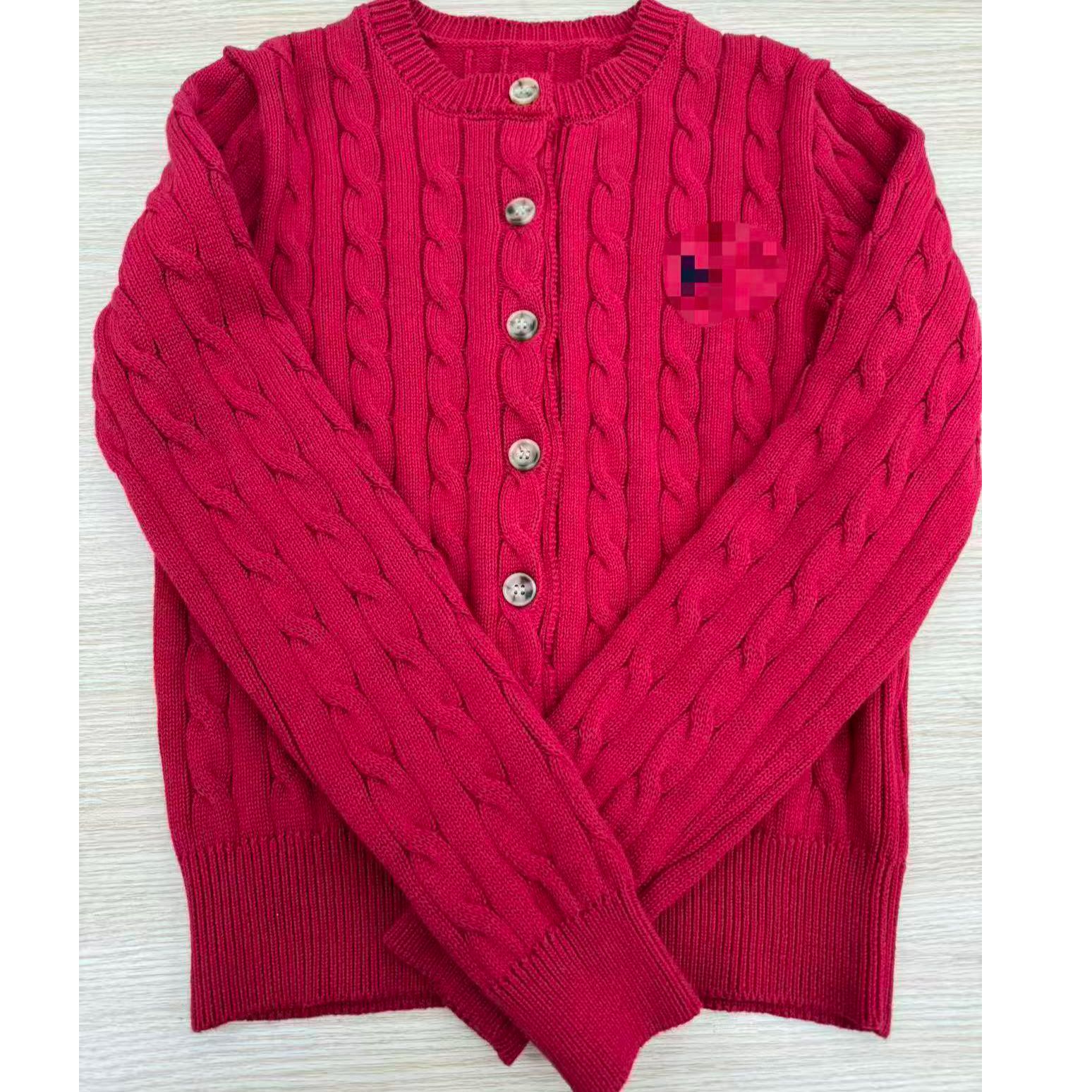 老板娘  时尚简约刺绣麻花开衫