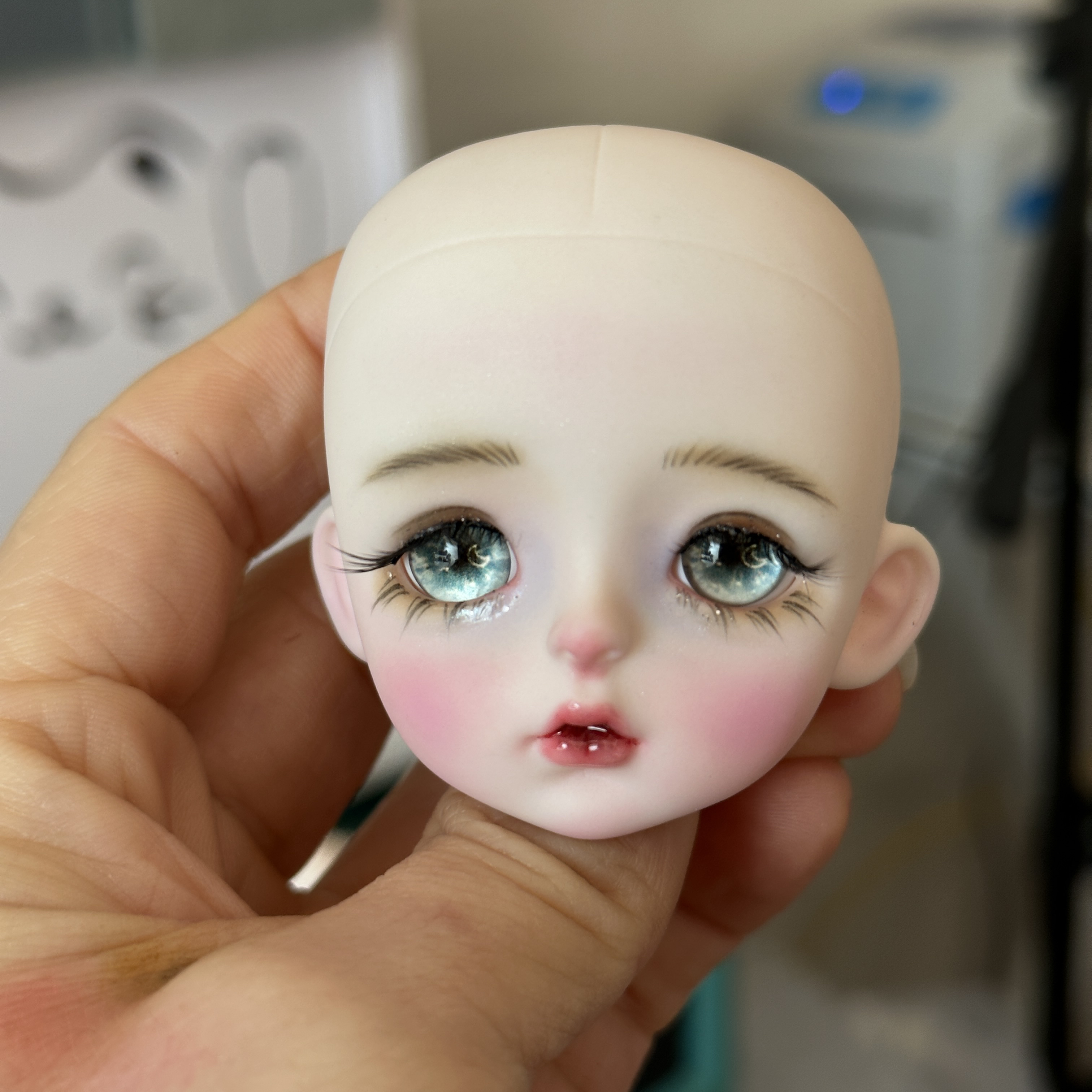 直播截图拍手绘带妆头装好眼珠发货