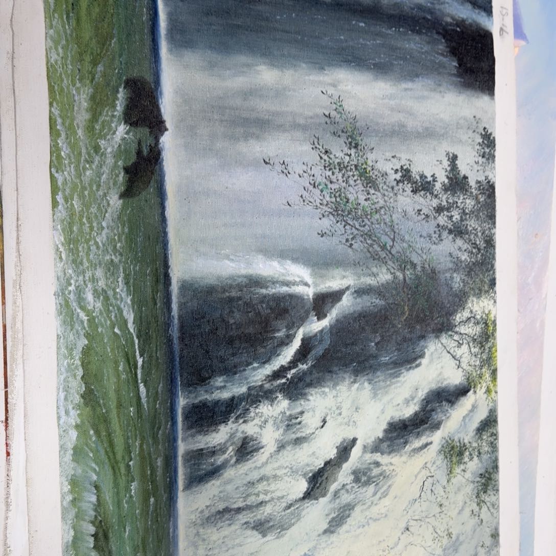 油画在哪呢我在你家人那里