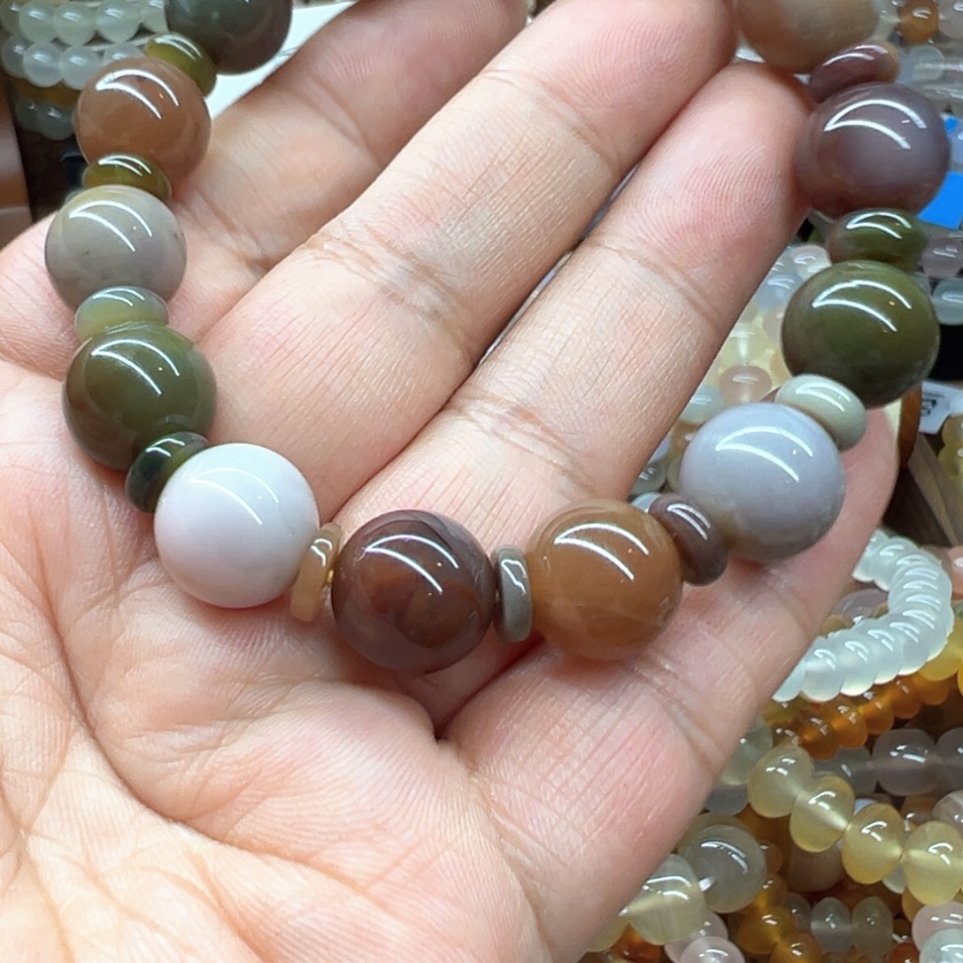 九***思玛瑙/玉髓未镶嵌手链