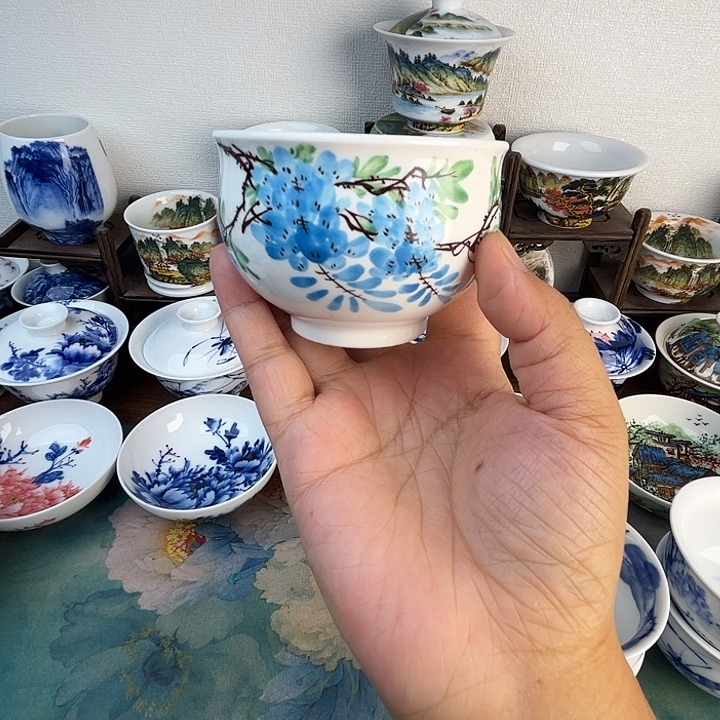 忠意堂微瑕不退蓝紫藤花微瑕不退