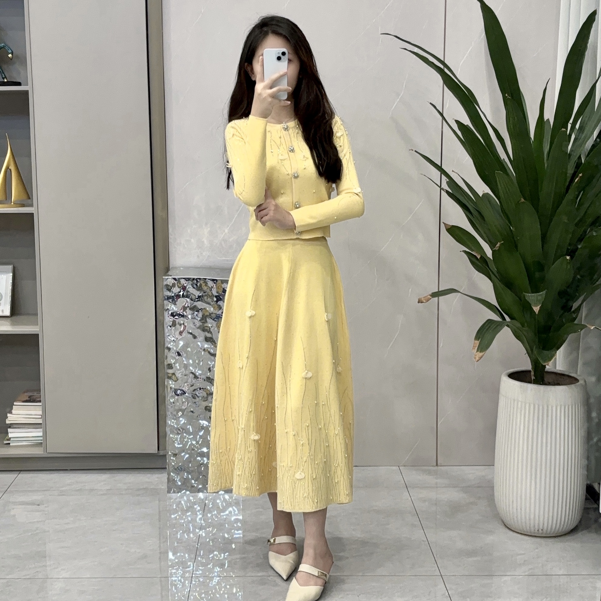 25306/25328气质时尚性感洋气秋冬复古休闲修身百搭轻奢套装