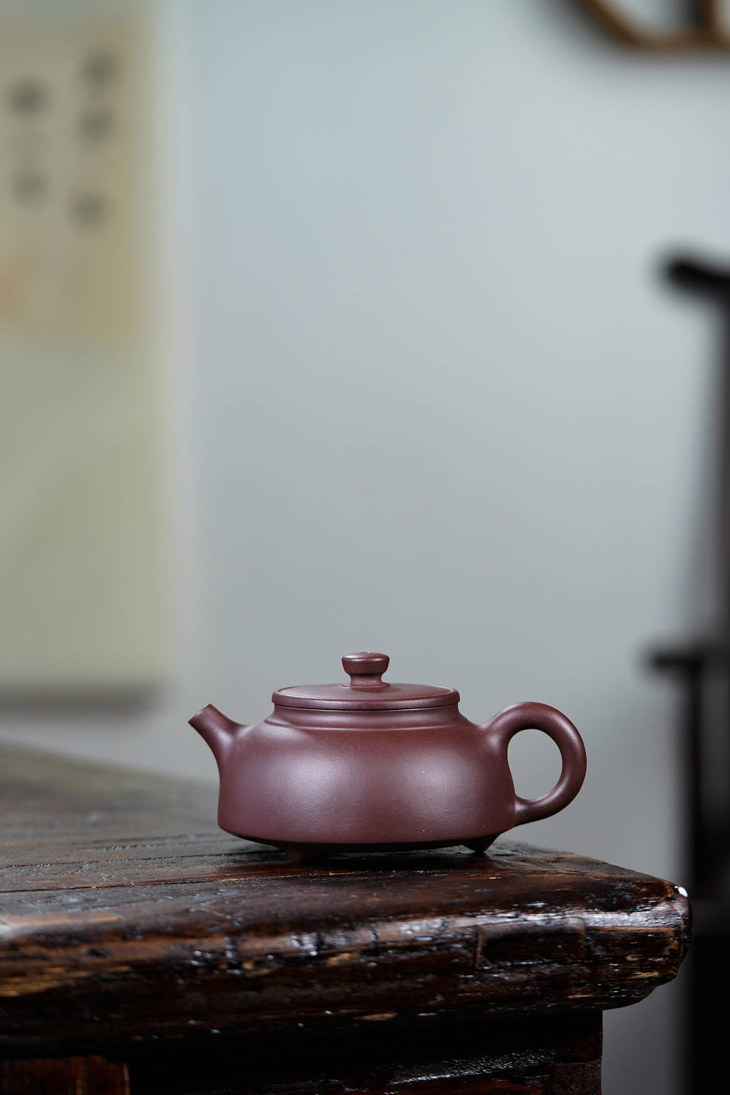 小林作品～三足异瓢，丁蜀本地紫泥，半手工，300CC