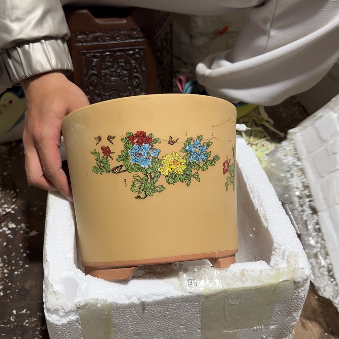 紫砂花盆瑕疵是我