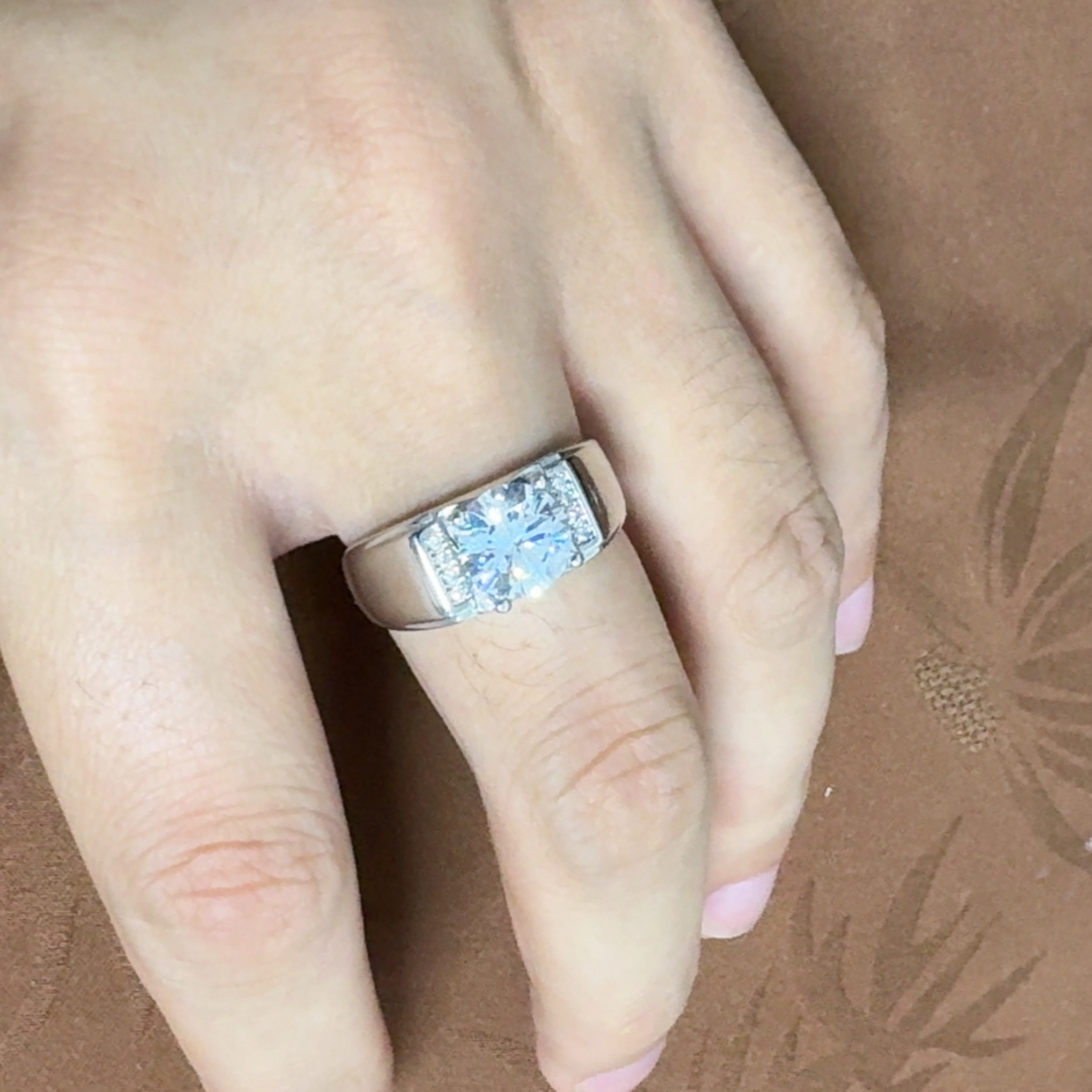 [南非甄选】 NFZX 高端定制 LC-056  微镶4爪男戒  3