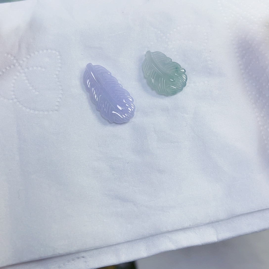 翡翠散珠翡翠羽毛2个