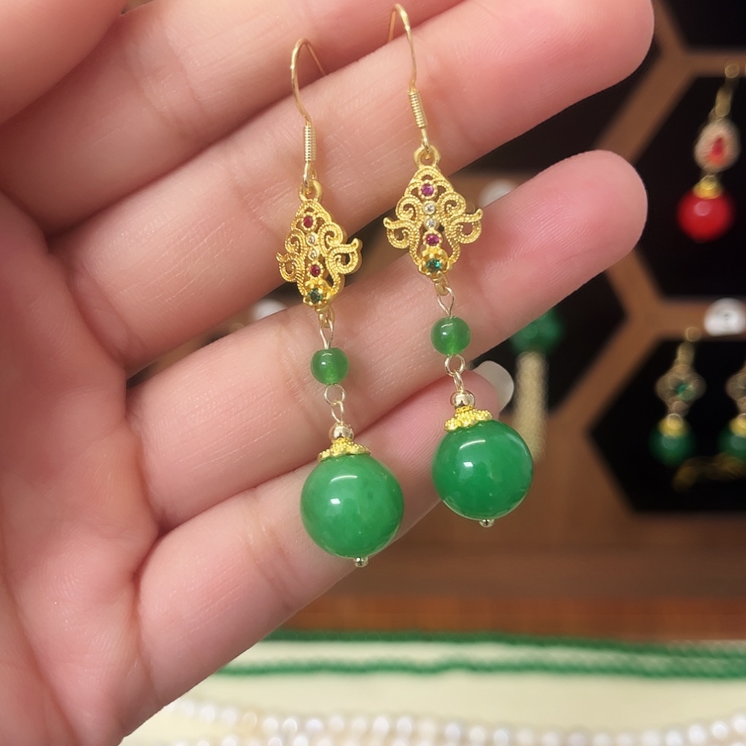 锆石合金925银耳饰