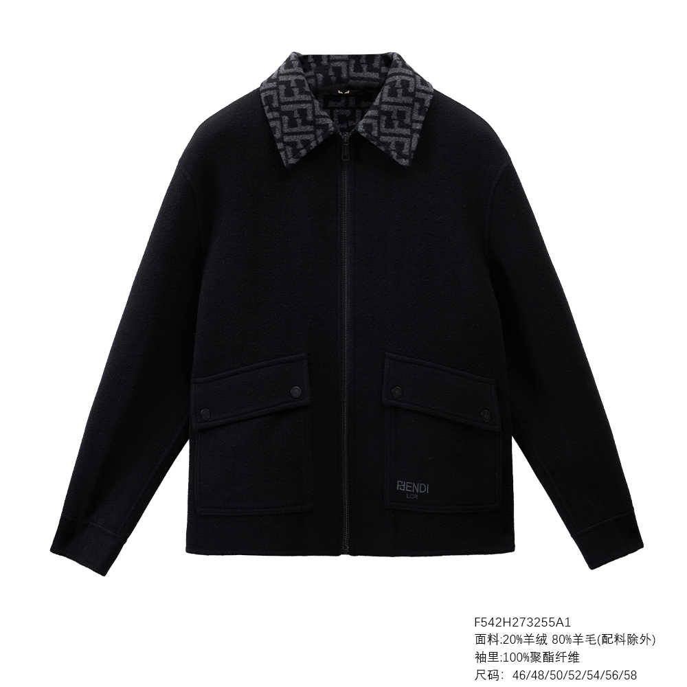 FENDILOR小怪兽秋冬新款毛料外套F542H273255A