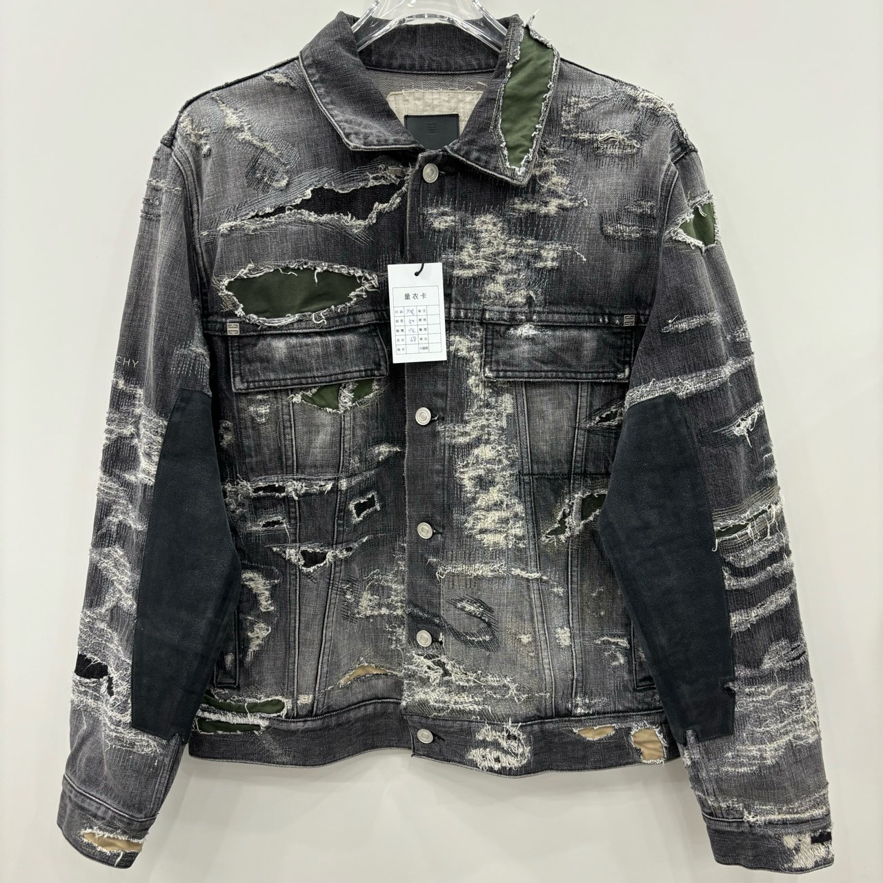 全新未使用 Givenchy/纪梵希 做旧破洞长袖夹克外套/尺码XXL/6812