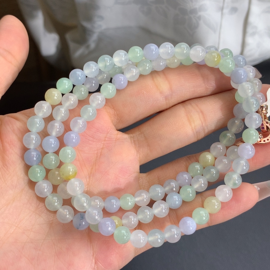 未镶嵌手串翡翠卡6冰胶多宝项链