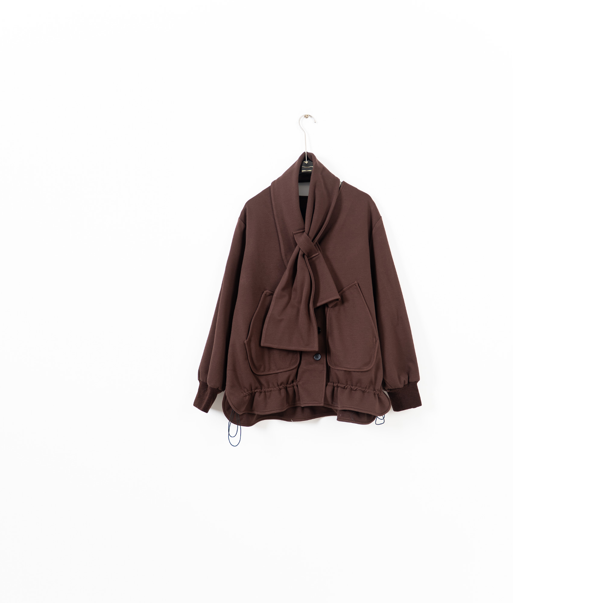 PW251253大码时尚早春新品长袖休闲外套领结小众设计