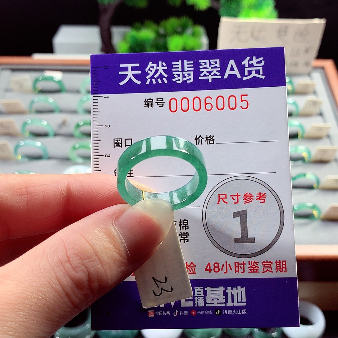 翡翠戒指未镶嵌23号