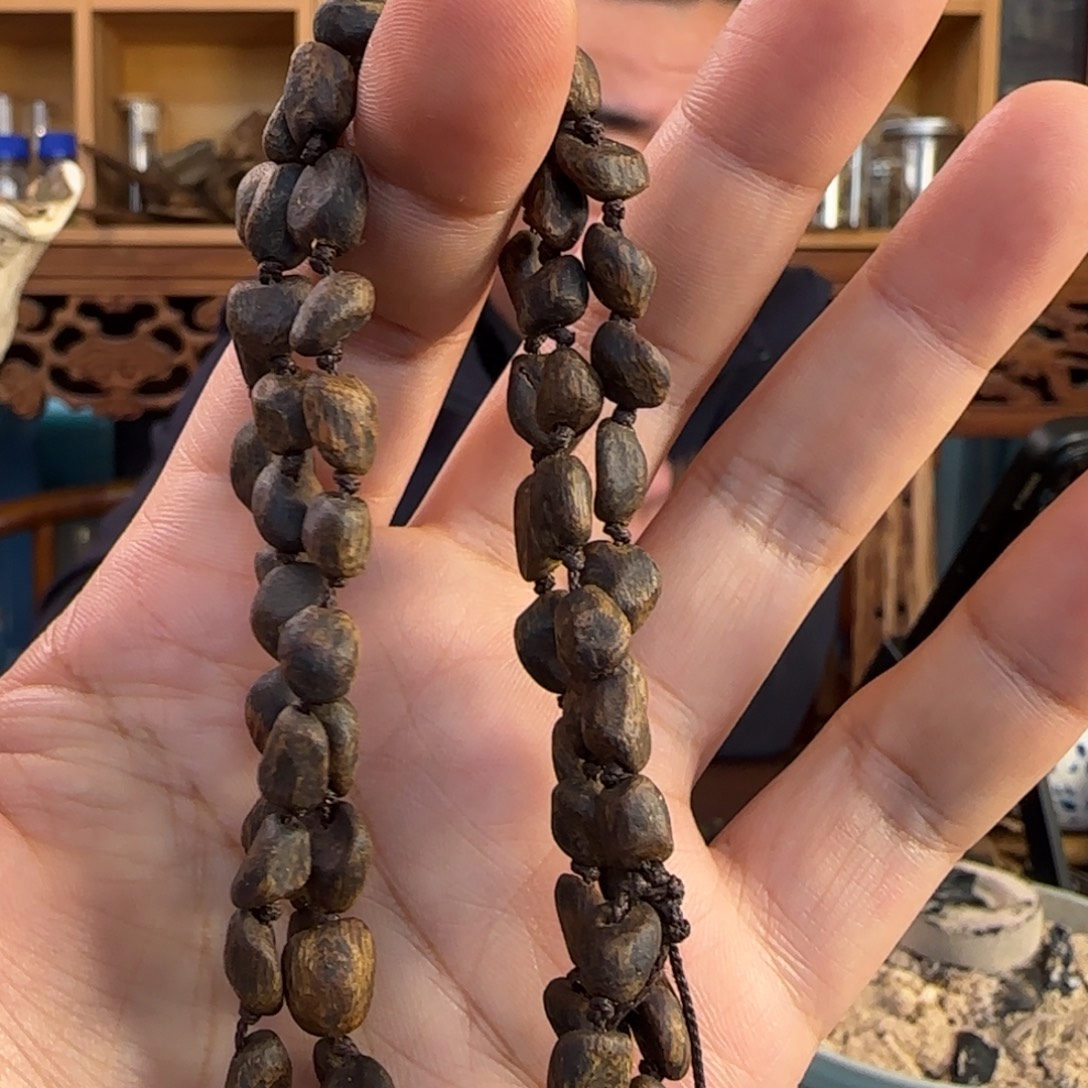 沉香手串奇楠沉水留疤串14克