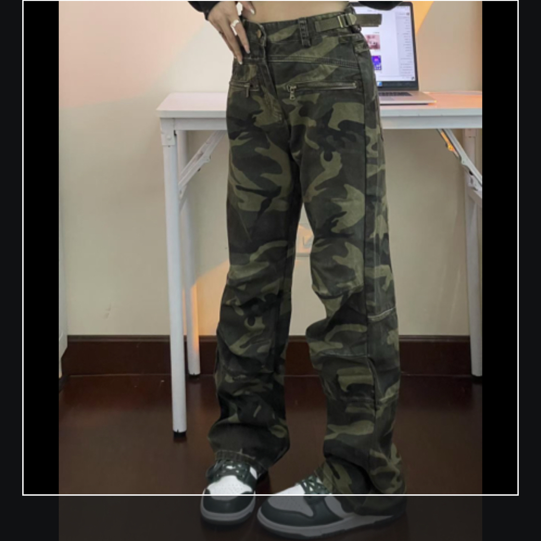 435#高品质腰围可调节情侣工装阔腿裤8875#