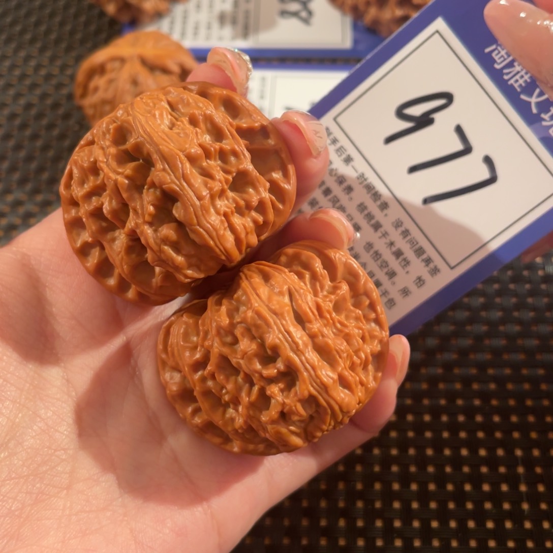 文玩核桃把件977号42尺白狮子