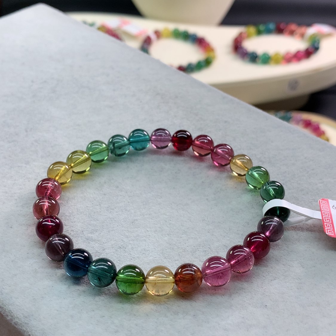 【闪购商品】碧玺手链未镶嵌碧玺色标单圈7.3