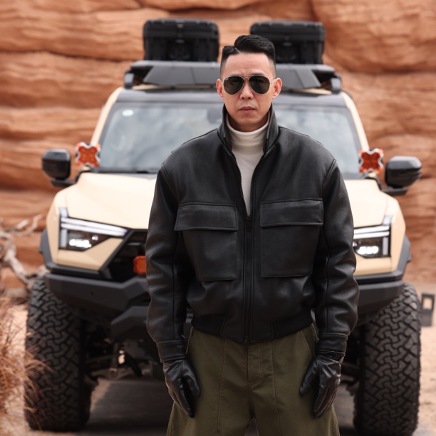 2025年男士冬季夹棉厚款百搭休闲双口袋蛋白pu皮衣外套时尚潮流