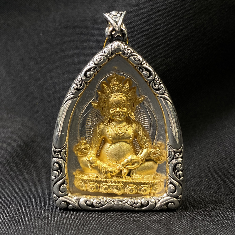 925银银制品 喜三福文创 普贤菩萨气质项链潮流百搭手工吊坠复古