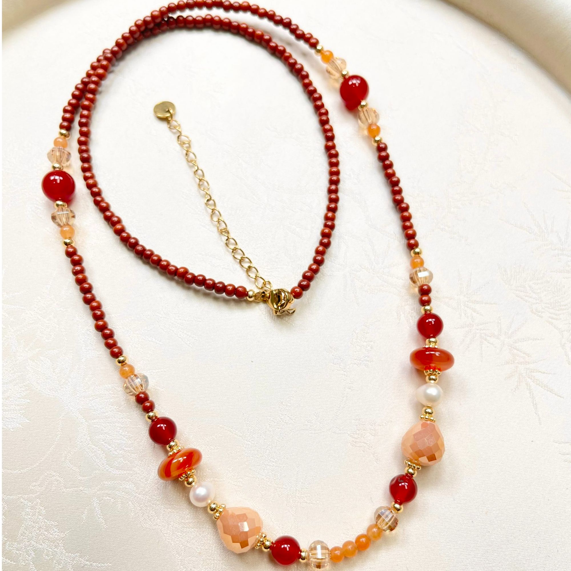 天然淡水珍珠项链女时尚百搭复古民族风秋冬长链颈链设计感毛衣链