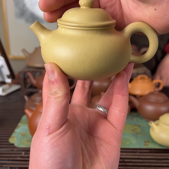紫砂茶壶伊*全手工梨皮泥210c容天