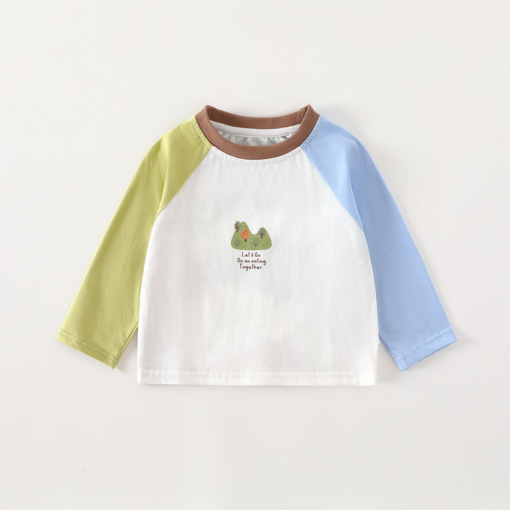 【春秋冬100棉】男女童长袖t恤春秋婴儿小童打底衫上衣潮衣印花洋气