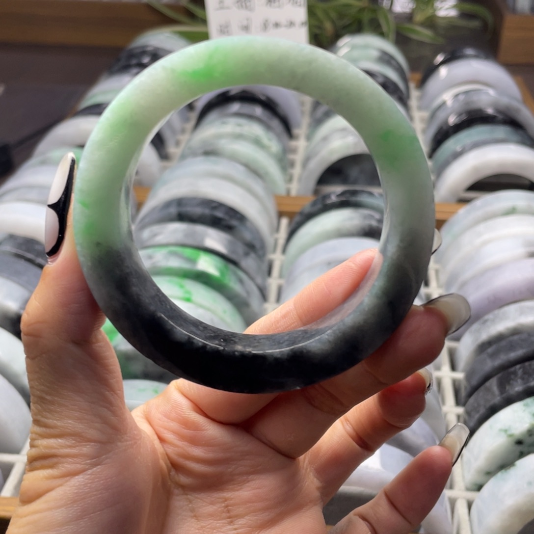 定制翡翠水墨画未镶嵌