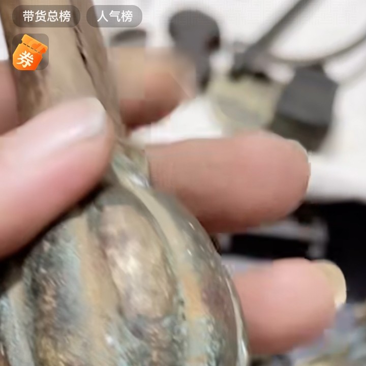 文玩开门成对铜器