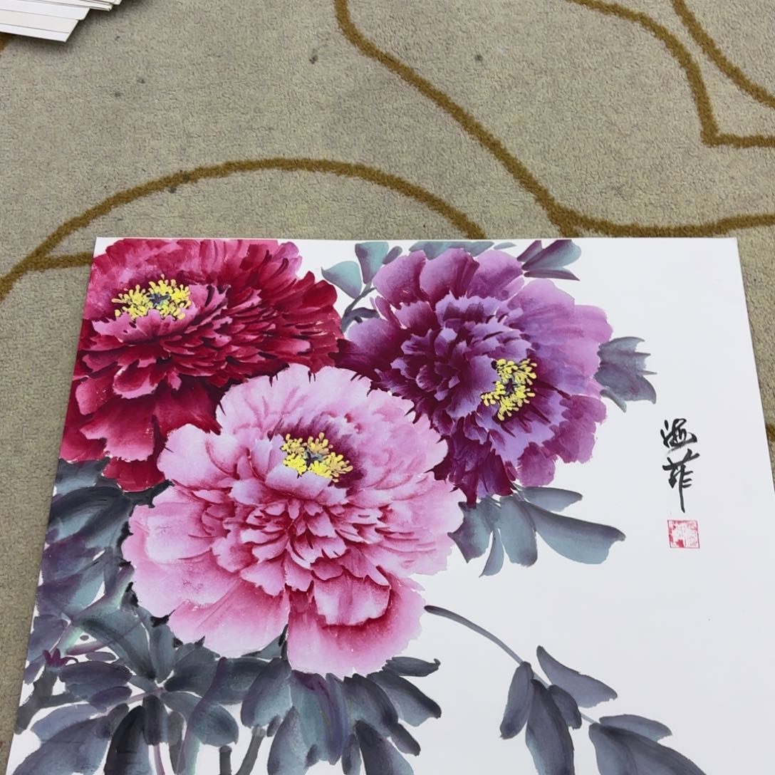 国画曹海飞斗方李欣