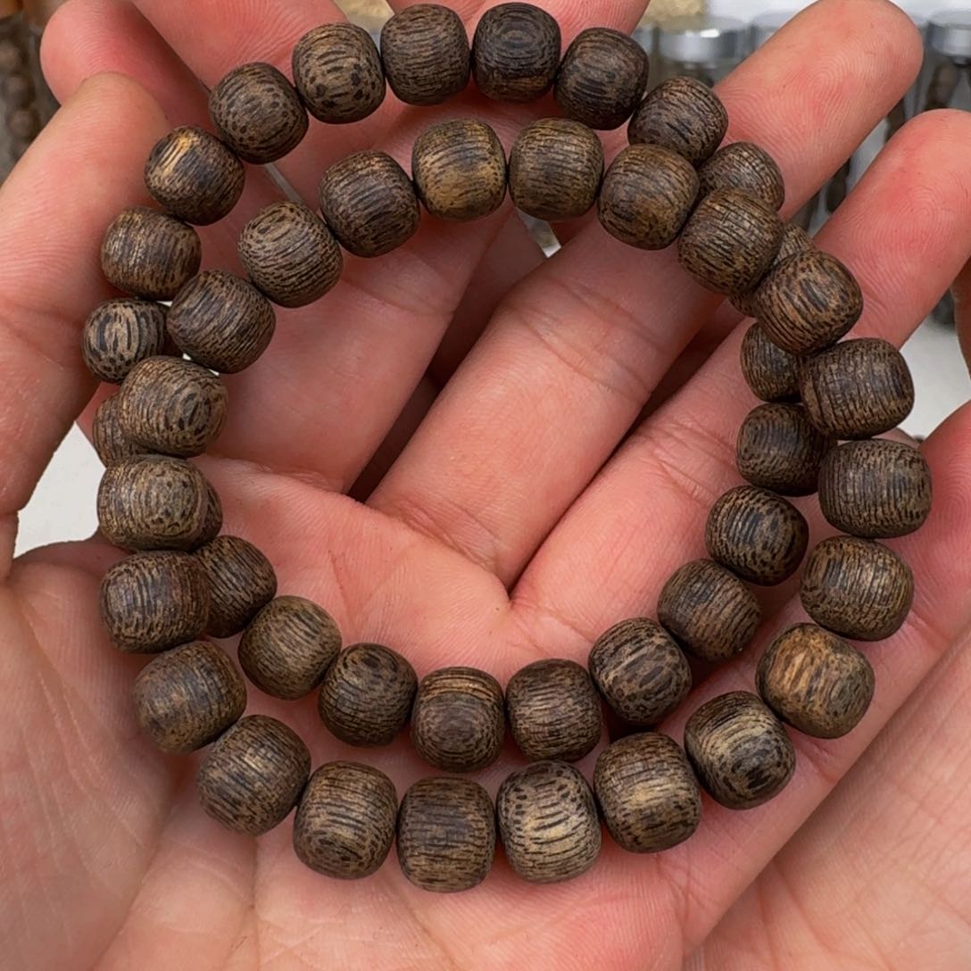 沉香手串沉香西马苹果珠九九沉卡9+保9+克手串多样性发一