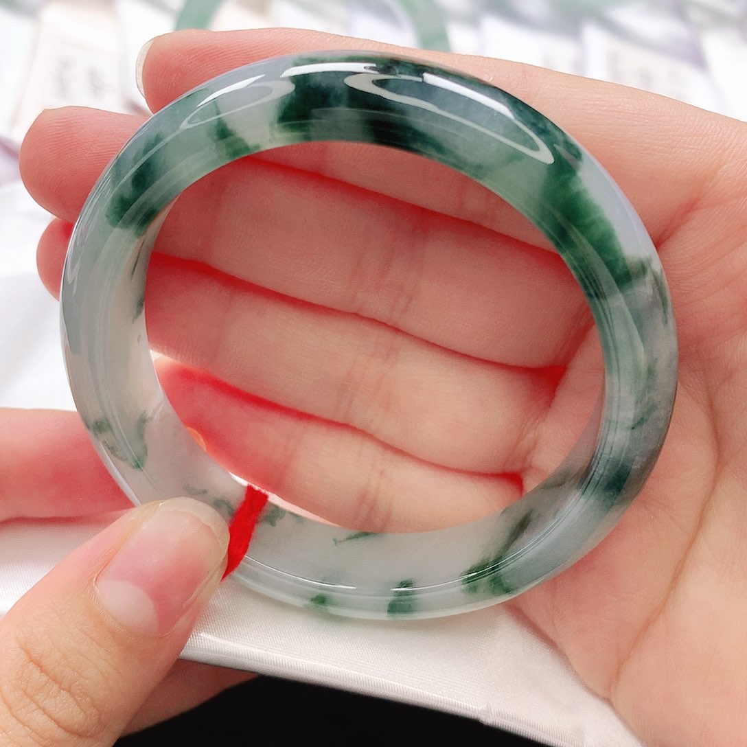 未镶嵌手镯翡翠正圈54.55