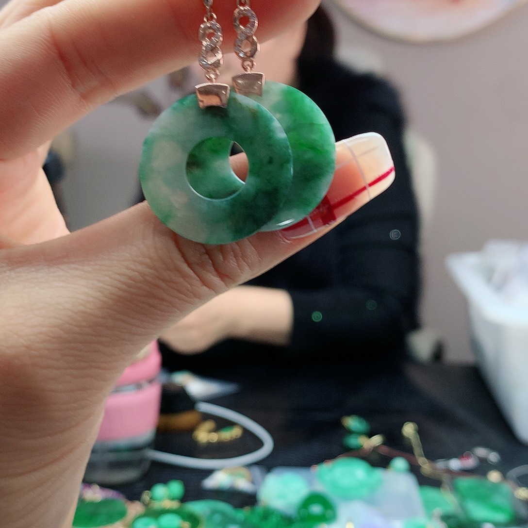 【闪购商品】翡翠耳饰银S925镶嵌，