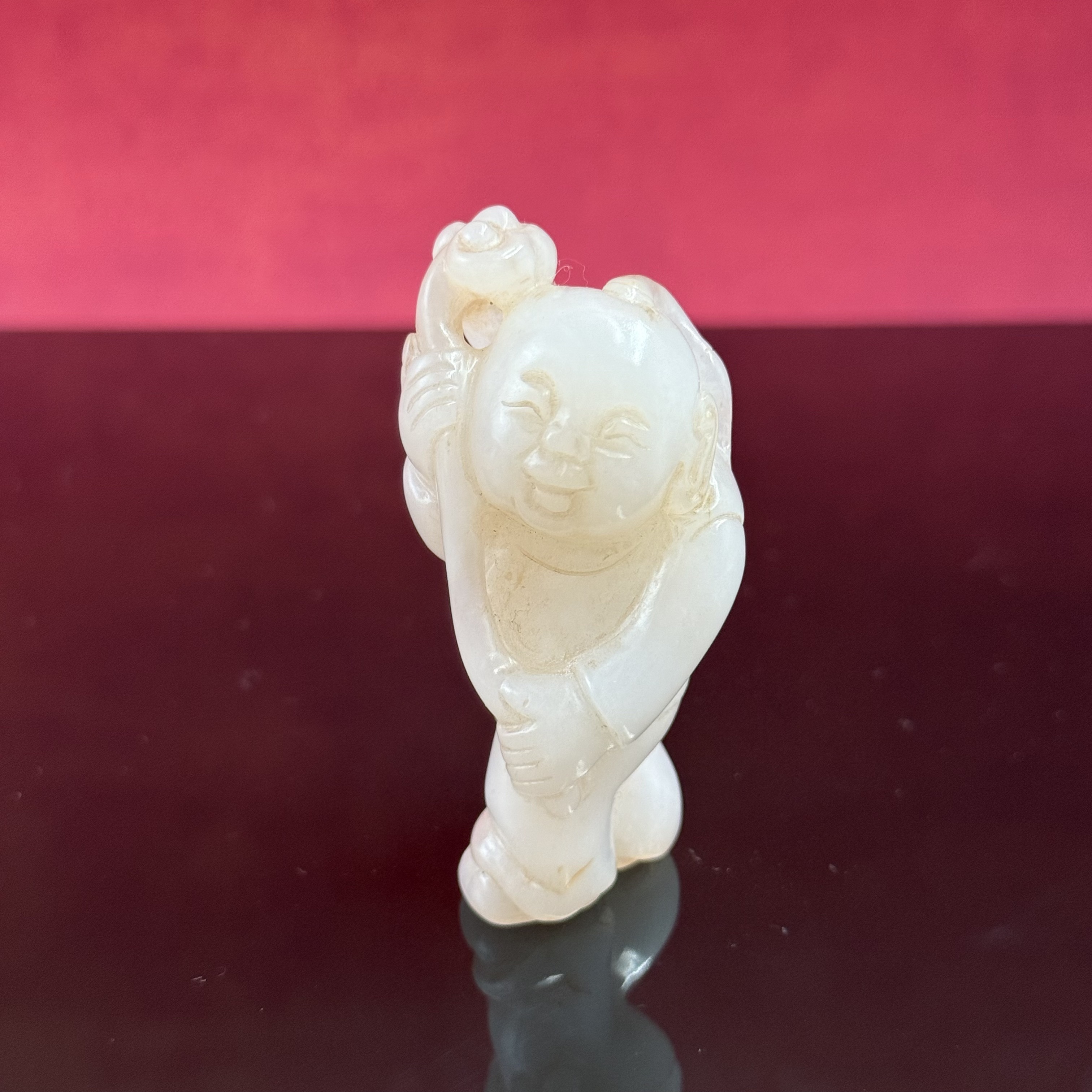 清代和田白玉如意童子【华夏藏古】112830