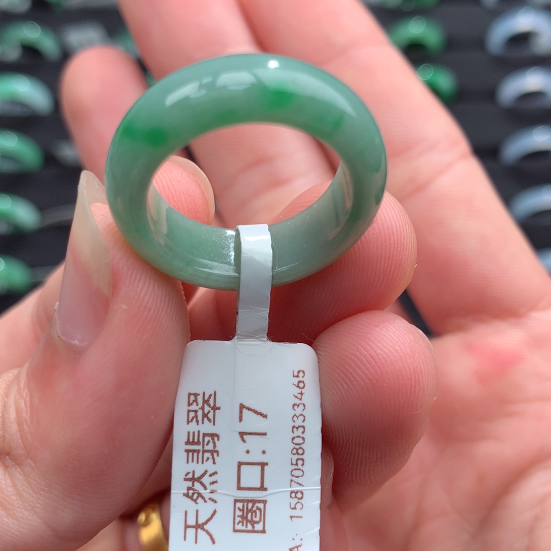 翡翠未镶嵌戒指天然