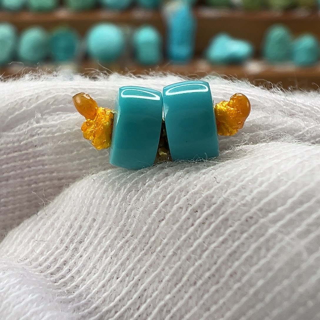 绿松石直切珠未镶嵌