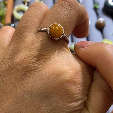 岫玉戒指未镶嵌一个