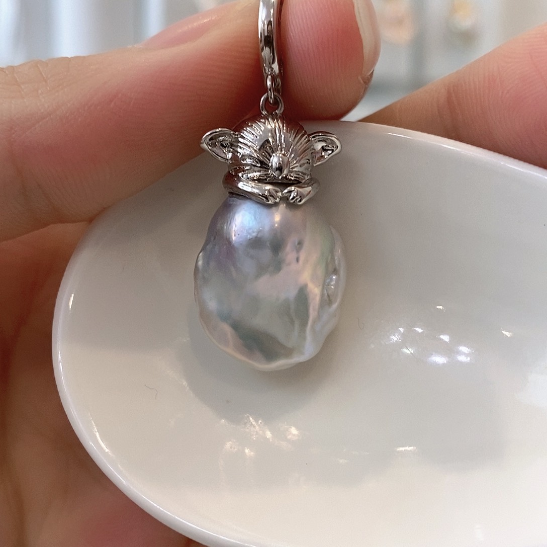 淡水珍珠颈饰银S925镶嵌