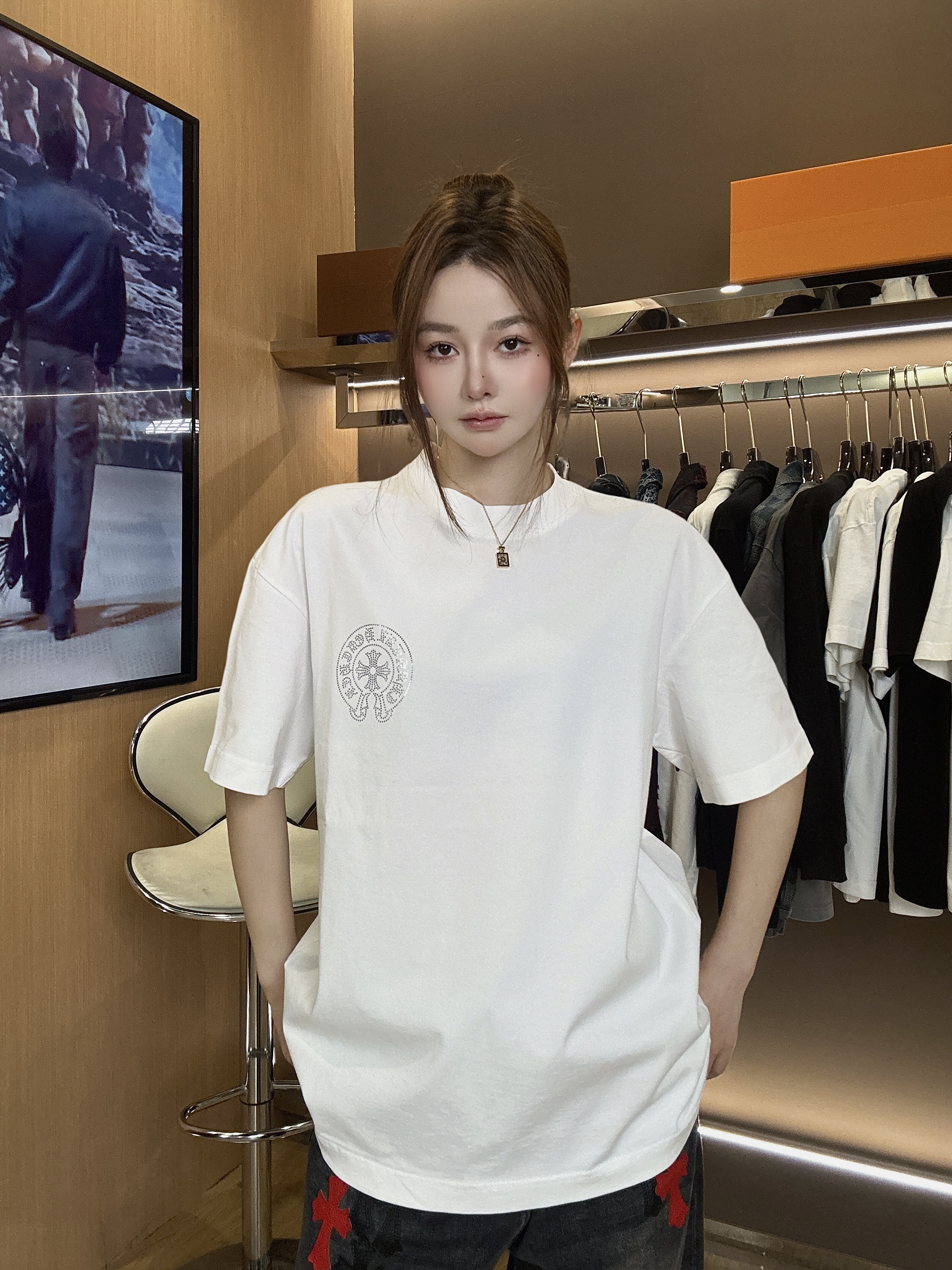 【怡宝专属】2025夏季新款时尚潮流百搭短袖 7831