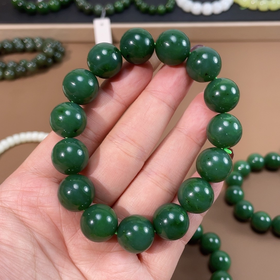 和田玉（碧玉）手链未镶嵌14