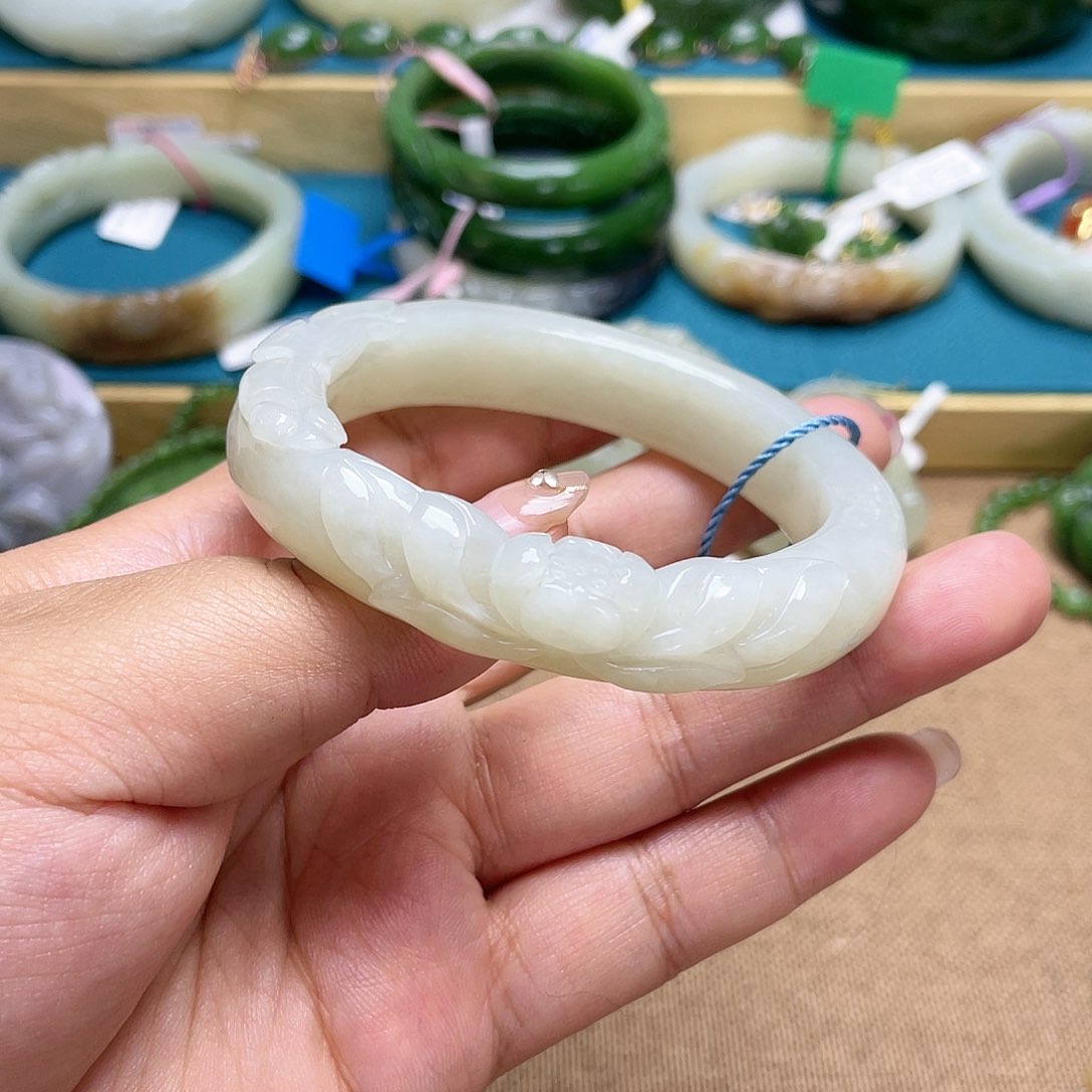 【闪购商品】和田玉手镯56圈口74未镶嵌