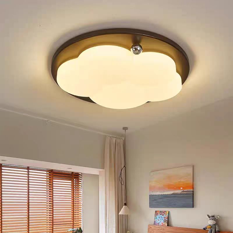 中古风复古美式吸顶灯新中式实木卧室灯餐厅书房灯2025新款房间灯